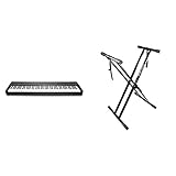 Yamaha Digital Piano P-45B, schwarz – Elektronisches Klavier für Einsteiger für authentisches Klavierspielen & RockJam xfinity doppelstrebiger pre hochparametrierbares Keyboard-S