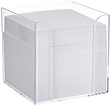 Herlitz 10410801 Zettelkasten 9x9x9cm transparent 700 Blatt weiß gefü