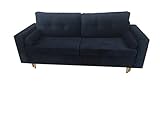 PM Sofa Schlaffunktion Bettfunktion Couch Polstergarnitur Wohnlandschaft Polstersofa Couchgranitur - Atila (Schwarz)