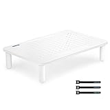 BONTEC Monitorständer, Bildschirm Erhöhung Ständer mit Mesh-Plattform für Laptop, Computer, iMac, PC bis 25kg mit Stifthalter, Kabelführung