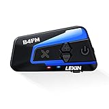 LEXIN B4FM Motorrad Intercom, Helm Headset für bis zu 10 Motorräder mit Reichweite von 2000m, DSP und CVS Geräuschunterdrückung Motorradhelm Kommunikationssystem mit Musikteilen Funk