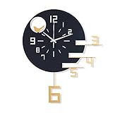 WANXJM Moderne, Einfache Und Stilvolle Wanduhr, Stilvolle Wandpendeluhr FüR Zuhause, Personalisierte Kreative Kunststille-Licht-Luxus-Dekorationsuhr, Geeignet FüR Heimtex