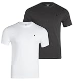 Lucky Brand Men's Undershirt - Crew Neck Cotton Short Sleeve T-Shirt (2 Pack), Size Small, White/C