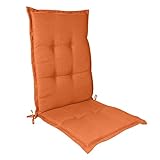 Jian E Gartensitz Kissen rutschfeste Schwamm Kern Innenaufnahme High Back Stuhl Kissen for Swing Couch Pads Garten Liege Matte (Farbe : Orange)