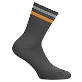 TYUTYU Stripe Radfahren socken männer tragen feuchte straße Nylon Bike Kompression socken Sportsocken (Color : Gray, Size : One Size)