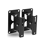 YIXIN2013SHOP Lautsprecherständer Audio-Halterung Lautsprecher Wandmontage Medienausrüstung Halterung Lautsprecherhalterung Drehbare Stahlrahmen Lasthalter 40kg Schwarzes Paar Box