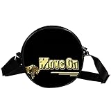 Runde Umhängetasche, schmal, Englisch, europäisch, Graffiti-Druck, modische Schultertasche, Kuriertaschen für Damen, Herren, Mädchen, Jungen, Mehrfarbig 8,