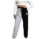 BaZhaHei Mode Damen Druck Elastisch Lose Freizeithose Jogginghose Weich und Bequem Yogahosen Breite Beinhosen Pluderhose Hosenhose Sporthose für Yoga-Training mit T