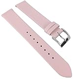 Junghans MAX Bill | Ersatzband Uhrenarmband Leder Band ohne Naht glatt rosa 17mm 047/4253