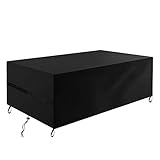 Senders Gartenmöbel Abdeckung, Gartentisch Abdeckung Wasserdicht Abdeckhaube Schutzhülle Abdeckplane für Gartenmöbel 420D Oxford für Sitzgarnituren Gartentische und Möbelsets (242x162x100cm)
