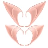 MEJOSER 2 Paar Elfenohren Latex Elf Ohren Spitzohren Elf Ears für Damen Halloween Karneval Party Fasching Kostüm (b)