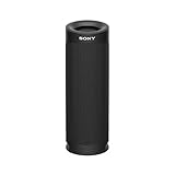 Sony SRS-XB23 tragbarer, kabelloser Bluetooth Lautsprecher (12h Akkulaufzeit, wasserabweisend, Extra Bass), schw