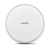 Rapoo XC100 kabelloses Induktionsladegerät für Smartphone, Ladegerät für iOS und Android (z.B. IPhone, Samsung), flach, Qi-Laden, Schnellladen, weiß