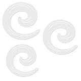 tumundo Set Dehnspiralen Dehnungsschnecken Piercingschmuck 12mm-16mm Plug Ohrstecker Weiß Dehnungsstab Spiralen D