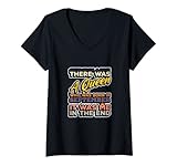 Damen Once Upon A Time There Was A Queen Who Was Born In September T-Shirt mit V