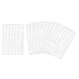 SDENSHI 860x Transfer Patches Eisen auf Klebstoff Gesticktes Alphabet Waschbare Buchstaben Und Satzzeichen Flocking Aufkleber für Kleidung DIY T Shirt Tasche - 27x18,5cm Weiß