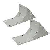 Mendler 2X Dachsparrenadapter für Kassetten-Markise T122 T123, Dachsparren Halterung Adapter - weiß