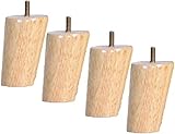 ZZYE Möbelfüße Massivholz konische Ersatzmöbelbeine schrägen konisch, Set von 4 Holztischbeinen for Schlafsofa-Kabinett M6-Gewindeersatz Tischfüße (Size : 8 cm)