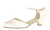 Rainbow Club Brautschuhe Vida - Ivory Satin - Pumps Größe 39 EU 6 UK Damen…