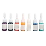 7Pcs Tattoo Ink, 5ml Pro Flasche Reine Helle Farben Sicher Einfache Bedienung Harmloses Tattoo Ink Set für Anfänger Grüne H