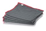 Aventa Premium Care® 4X Carbon Mikrofaser Glastücher 400GSM - 40x50cm - Microfasertücher aus Carbonfaser - streifenfreie Scheiben, Fenster o.Ä. - Auto Küche & Bad - Waffeltuch/