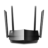 OUBO WiFi 6 Router Juplink RX-1800, Broadcom Quad-Core Prozessor, 1800Mbps WLAN Mesh System, Dualband, 4X Gigabit LAN, MU-MIMO, WPA3, Gastzugang, VPN, WPS, M