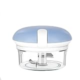 HAODAXK Mini Zwiebelschneider， Knoblauchpresse Multizerkleinerer Food Processor mit 2 Scharfen Klingen für Knoblauch/Gemüse/Knoblauch/Zwiebel (Color : Light blue)