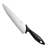 Fiskars Kochmesser Gesamtlänge: 34 cm, Essential, Schwarz/Silber, 1023775