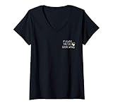 Damen It's always time for a Glaserl Wein. AM PM Wine Weißwein Fun T-Shirt mit V