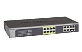 NETGEAR JGS516PE PoE Switch 16 Port Gigabit Ethernet LAN Switch Plus mit 8x PoE 85W (Netzwerk Switch Managed, IGMP, QoS, VLAN, Switch 19 Zoll Rack-Montage, ProSAFE Lifetime-Garantie)