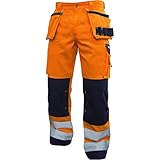 Dassy Unisex Glasgow 290G Arbeitshose, Arancione/Blu, 50