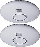 Smartwares RM174RF/2 , Funk-Rauchmelder, flaches Design, 2-er-Pack,Weiß