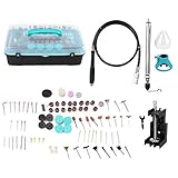 Mini Schleifer Set Multifunktionswerkzeug mit 288 Zubehör 130W Rotationswerkzeug Winkelschleifer Set 6 Geschwindigkeiten Multischleifer Multitool für Schneiden/Schleifen/Bohren/Polieren(Grün)