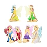 CYSJ Blumenfee Cake Topper 6pcs Feen-Figuren Kuchen Dekoration Geburtstags Party liefert Ornamente Mini Figuren Set Cupcake Topper Party Dekoration Lieferung