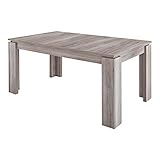 trendteam smart living Esszimmer Küchentisch, Esstisch Tisch Universal, 160 x 77 x 90 cm in Eiche San Remo Sand mit Ausziehfunk
