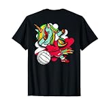 Dabbing Unicorn Poland Volleyball Fans Trikot Polen Flagge T-S
