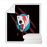 Kuscheldecke Flanell Fleecedecke Weiche Flauschige Plüsch Decke 130x150cm Weißer Eisbär 3D Drucke Pflegeleicht Warm Gemütlich Langlebig TV-Decken Sofadecke Wohndecke Mikrofaser Couchdeck