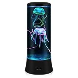 POYO LED Fantasy Quallen Lavalampe – Runde echte Quallen Aquarium Lampe – 7 Farben Einstellung Quallen Aquarium Stimmungslicht Dekoration für Zuhause Büro Dekoration Tolle Geschenke fü