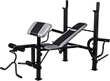 Miweba Sports Hantelbank Kraftstation MB500 Pro - Höhenverstellbare Rückenlehne - Fitnessstation - Butterfly - Beinpresse - Multifunktions-H