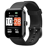 Smartwatch Herren Damen, 1,69-Zoll-Touchscreen Armbanduhr 5ATM wasserdichte Fitnessuhr Sportuhr mit 14 Sportmodi, 300+ Zifferblättern, mit Blutdruckmessung, Schrittzähler für IOS/
