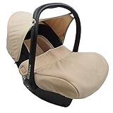 BAMBINIWELT kompl. Ersatzbezug für Maxi-Cosi CabrioFix 7-tlg, Bezug für Babyschale, Sommerbezug Cabrio Fix SCHWARZ/BEIGE XX