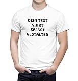 T-Shirt selbst gestalten und Bedrucken Lassen mit dem Amazon T-Shirt Designer, eigende Fun T-Shirts erstellen. Hochwertiger Flex Druck T-Shirt aus Ökotex-100 Zertifiziert. (XL, Weiß)
