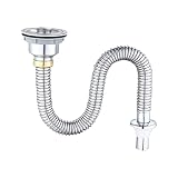CAIFEIYU Edelstahl-Spülbeckenstopfen für die Küche, Waschbecken, Abflussrohr, Badezimmer, Abwasserzubehör, Küchenkorb (Farbe: Silber)