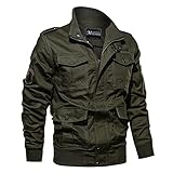 Male Lederjacke ReißVerschluss übergangsjacke Innenfleece Jacke Fleece-Pullover für Herren Herren Lederjacke Faux leder Ubergangsjacke Männer mit Reverskragen Lederjacke Herren KhakiGrün M-6XL