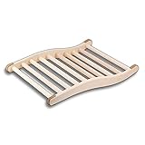 HOFMEISTER® Sauna Rückenlehne Linden-Holz, 51 cm, aus Europa, ergonomisch geformt, rutschfeste Rückenstütze, entspanntes Relaxen mit der Kopfstütze, praktisches Sauna-Zubehö