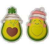 GRUSS & CO 49934 Partner Avocado, in Geschenk-Box Handwärmer, PVC, Papier, Flüssigkeit, Mehrfarbig, 9 cm x 6