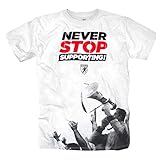 PG Wear Never Stop Support Fanatic Ultras Weiss T-Shirt (2XL)