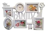 Lalia Fotorahmen Collage mehrere Fotos XXL Bilderrahmen Liebsten/die Liebste zur Hochzeit zum Geburtstag weiß Kunststoff romantisch Fotos je 10x15cm Hochzeitsgeschenk für das Brautpaar (D9)