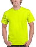 GILDAN Herren T-Shirt Adult Ultra Cotton 2000, Einfarbig, Gelb (Safety Green 188), XXX-Large (Herstellergröße: 3XL)