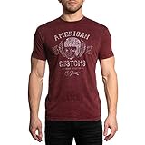 Affliction T-Shirt Custom Speed Weinrot, XXXL